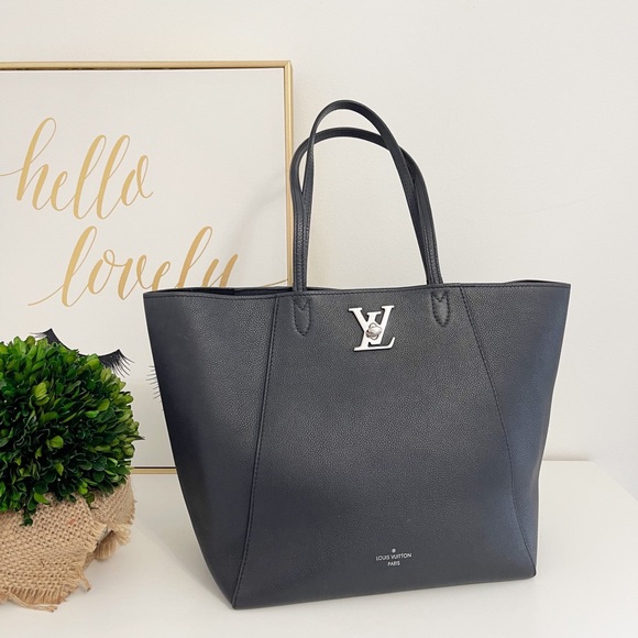 Louis Vuitton Lock Me Cabas Tote in Noir - Picture 1 of 9